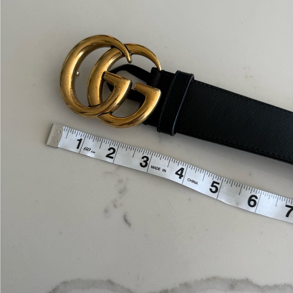 Gucci Belt- GG MARMONT 2015 RE-EDITION WIDE BELT- black size 85 EUC - Picture 13 of 14